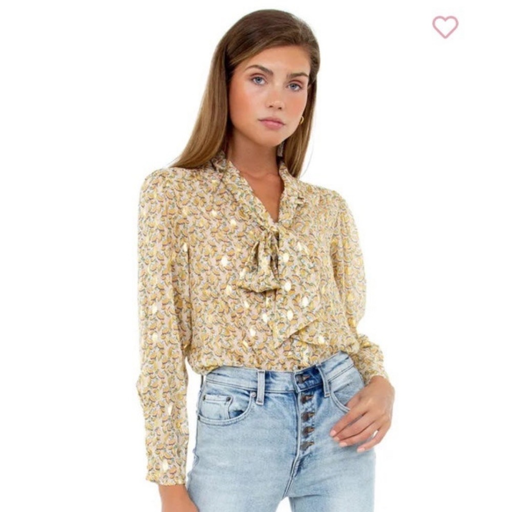 BISHOP + YOUNG Tie Kneck Blouse